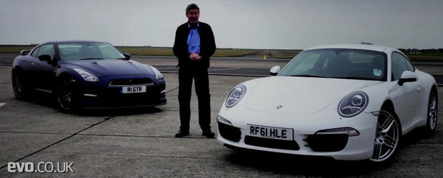 VIDEO: Tiff Needell pune fata in fata noile Porsche 911 Carrera S si Nissan GT-R