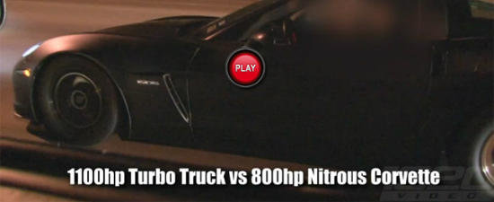 VIDEO: Un pick-up de 1.100 cai putere terorizeaza masinile sport de pe autostrada
