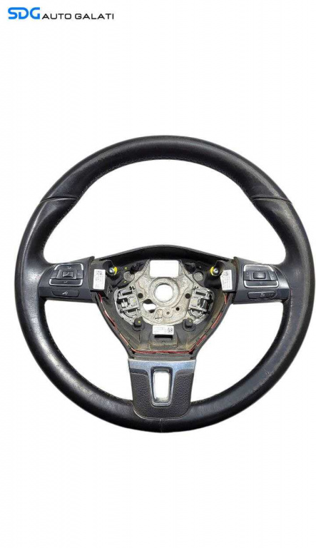Volan 3 Spite din Piele cu Comenzi Volkswagen EOS 2006 - 2011 Cod 3C8419091BEE74 307020999Q24-AE 3C8959537D [L7286]