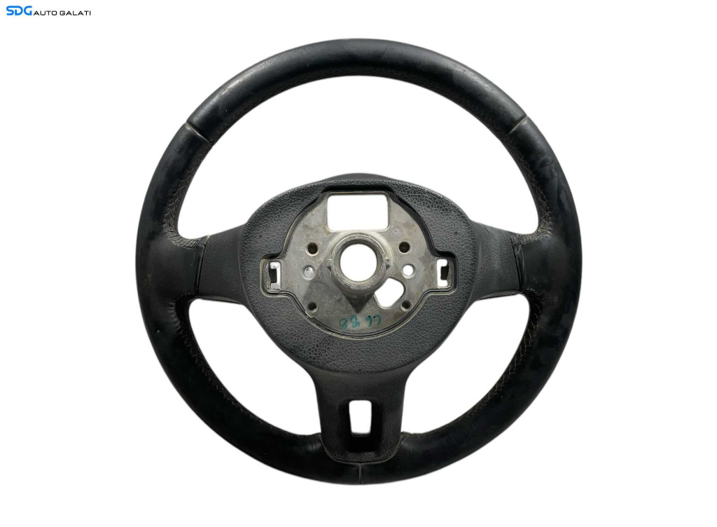 Volan 3 Spite din Piele Volkswagen Passat B7 2010 - 2015 Cod 5C0419091A [LR0481]