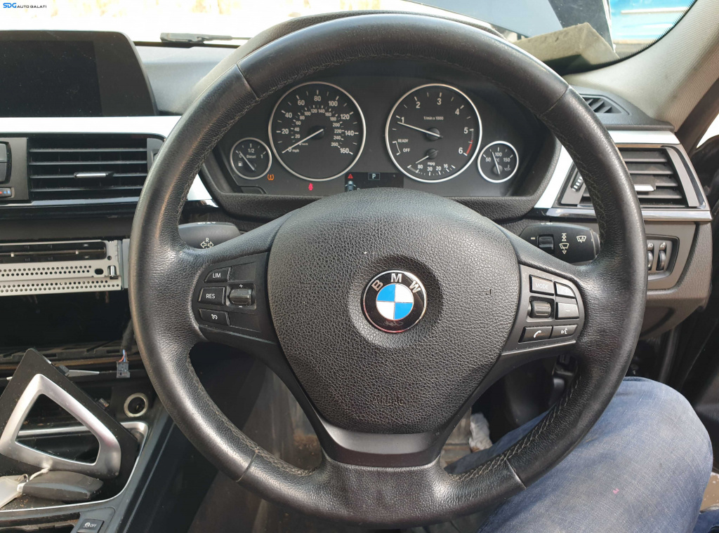 Volan 3 Spite Piele cu Comenzi FARA Airbag BMW Seria 3 F30 NFL Non Facelift 2011 - 2014 [K6687]