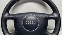 Volan Audi A4 B6 cu airbag imbracat in piele albas...