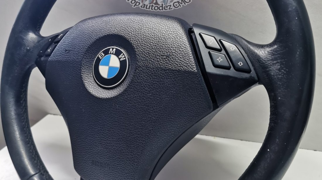 Volan BMW E60 E61 Seria 5 cu airbag si comanezi din piele