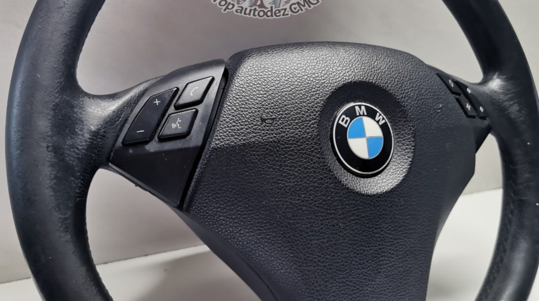 Volan BMW E60 E61 Seria 5 cu airbag si comanezi din piele