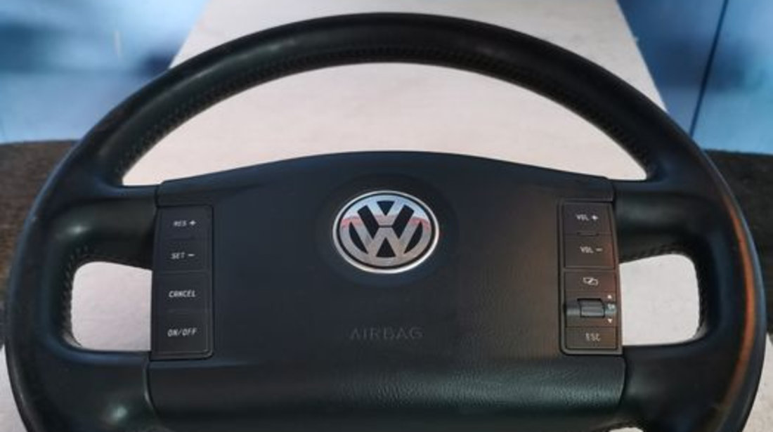 Volan complet cu airbag comenzi din piele VW Touareg 7L/Phaeton