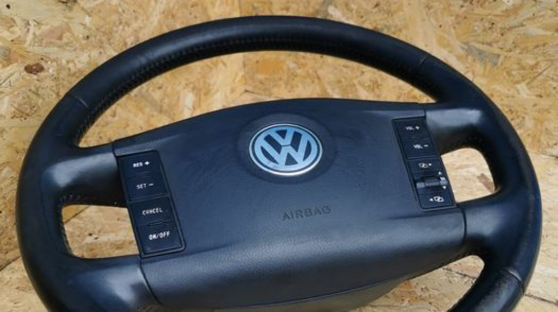 Volan complet cu airbag comenzi din piele VW Touareg 7L/Phaeton