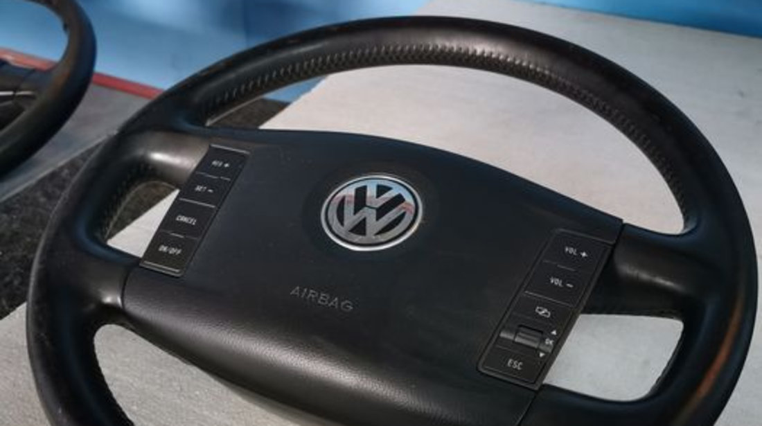 Volan complet cu airbag comenzi din piele VW Touareg 7L/Phaeton