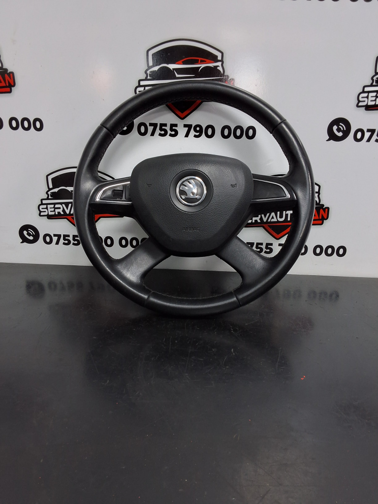 Volan cu airbag Skoda Rapid (2012-2017) 1.6 Motorina 2014, 5J0419091P / 5JA880201D