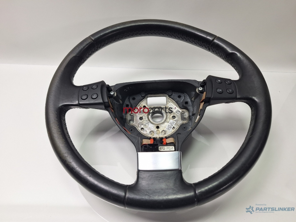 Volan de piele cu comenzi VOLKSWAGEN TOURAN 1T1, 1T2 2003 - 2010 TDI BMM VAG 1Q0419091K , 1P0959542