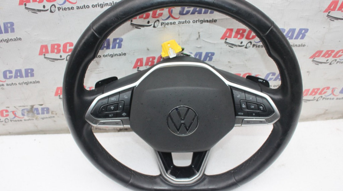 Volan din piele cu comenzi fara airbag VW T-Roc (A11) facelift 2022-prezent