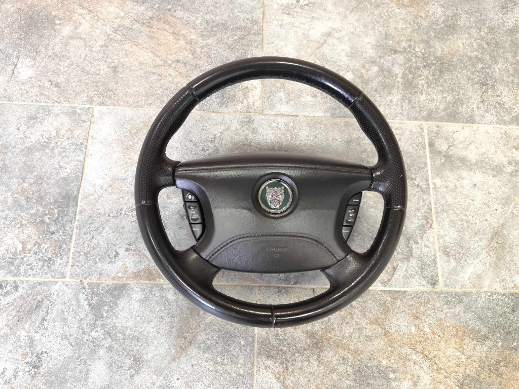 Volan din piele cu comenzi si airbag Jaguar S-Type an fab. 1999 - 2007