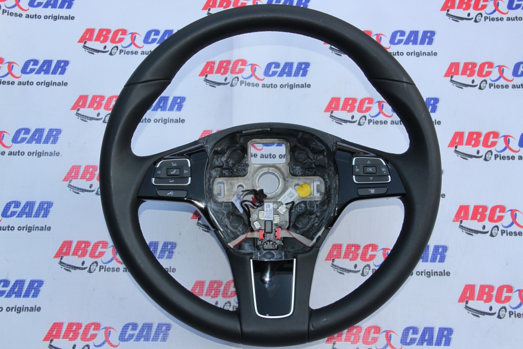 Volan din piele cu comenzi VW Touareg 7P cod: 7P6419091AH model 2016