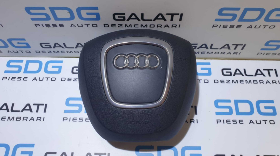 Volan Piele 3 Spite cu Airbag si Comenzi S-line Audi Q5 2009 - 2018 Cod 8P0419689A 8P0419091EB 8R0880201E