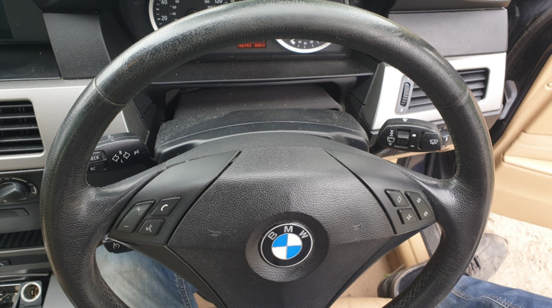 Volan Piele 3 Spite cu Comenzi FARA Airbag BMW Seria 5 E60 E61 2003 - 2010 [1687]