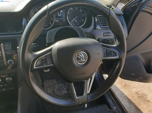Volan Piele 3 Spite cu Comenzi FARA Airbag Skoda Rapid 2012 - 2017 [K4393]