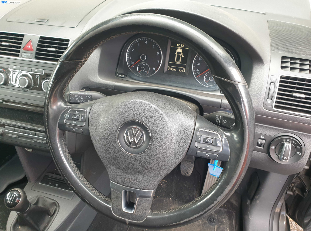 Volan Piele 3 Spite cu Comenzi FARA Airbag Volkswagen Touran 1T3 2010 - 2015 [K5531]