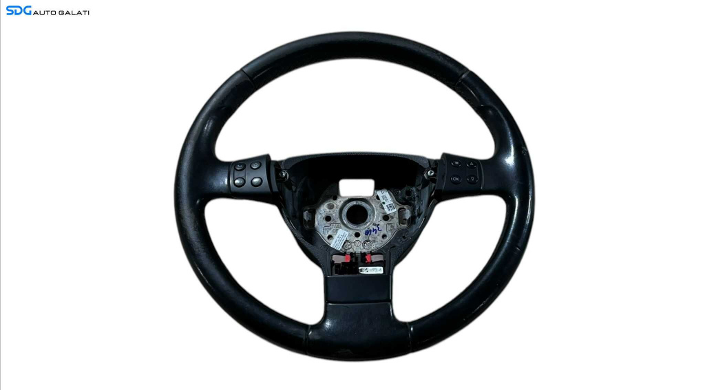 Volan Piele 3 Spite FARA Airbag cu Comenzi Volkswagen Passat B6 2005 - 2010 Cod 1K0959537J [L5413]