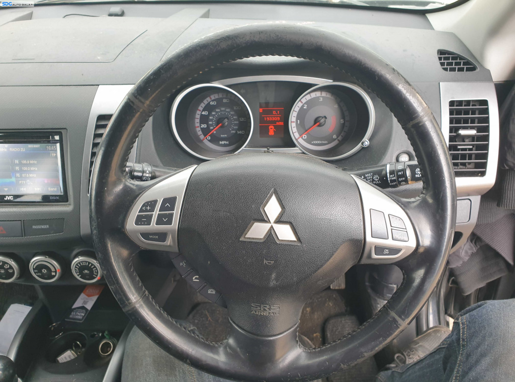Volan Piele 3 Spite FARA Airbag cu Uzura Mitsubishi Outlander 2 NFL Non Facelift 2005 - 2009 [K5155]