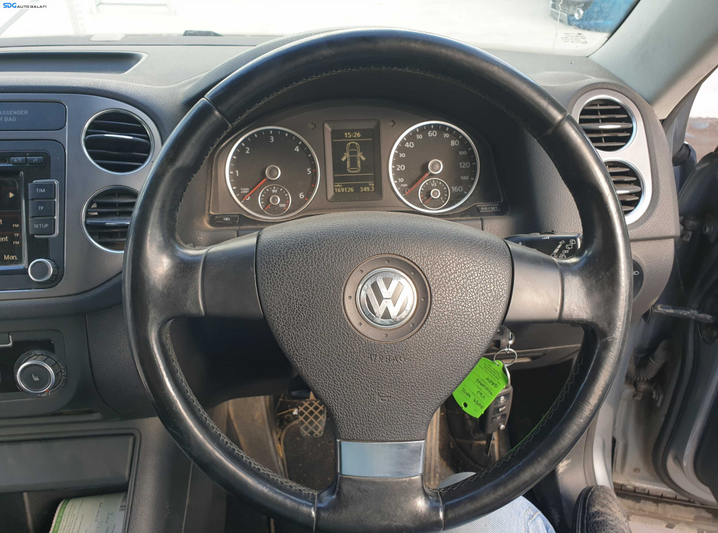 Volan Piele 3 Spite Fara Airbag Volkswagen Tiguan NFL Non Facelift 2007 - 2011 [K6196]