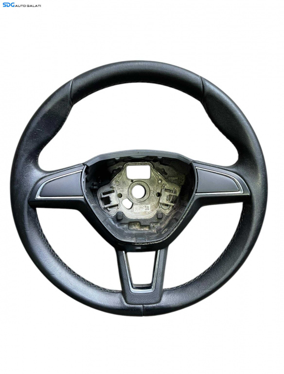 Volan Piele 3 Spite Skoda Fabia 2 Facelift 2010 - 2015 Cod 5J0419091Q [B3958]
