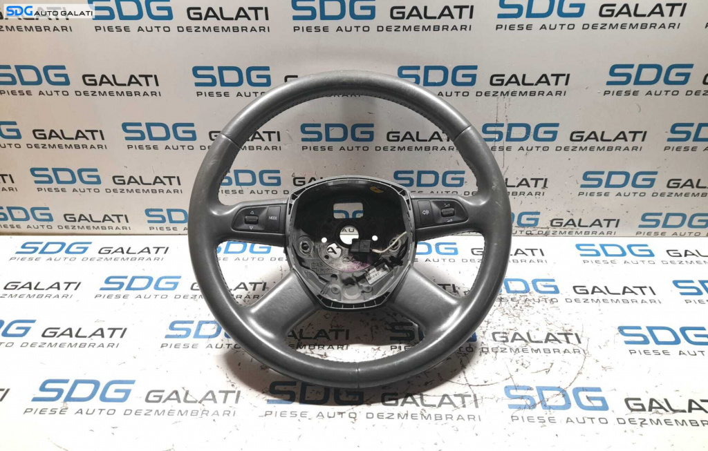 Volan Piele 4 Spite cu Comenzi Audi A6 C6 2004 - 2011 Cod 4F0419091AH [N0399]