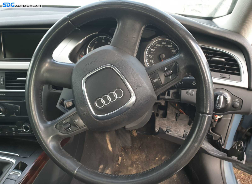 Volan Piele 4 Spite cu Comenzi Fara Airbag Audi A4 B8 2008 - 2015 [C1840]