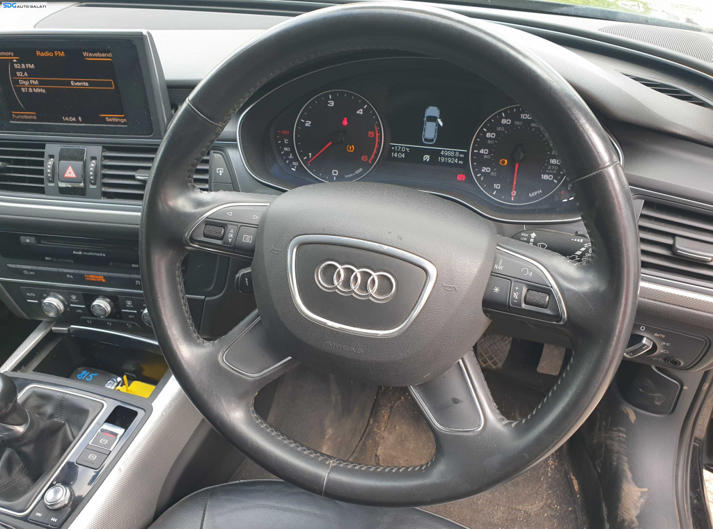 Volan Piele 4 Spite cu Comenzi FARA Airbag Audi A6 C7 NFL Non Facelift 2011 - 2014 [K5449]