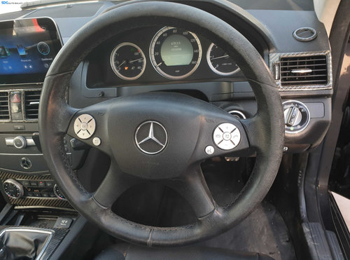Volan Piele 4 Spite cu Uzura FARA Airbag Mercedes Clasa C Class W204 NFL Non Facelift 2007 - 2011 [K...