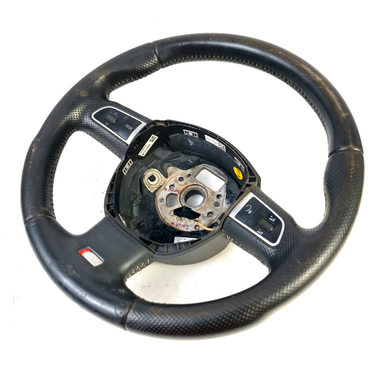 Volan Piele Audi A4 B8 (8K) 2007-2015 1.8 Tfsi Cdhb Benzina Necesita Reparatie / Retapitare Necesita Revopsire Usoare Urme De Uzura 8K0419091 , 8K0 419 091 , 8K0419091Bbxcf, 8K0 419 091 Bb Xcf, 62286002A, 622 860 02A, 4F0124A, 4F0124 A, 61711340B00,