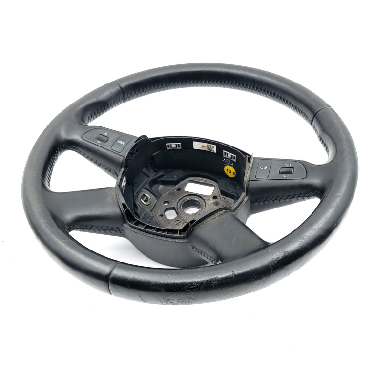 Volan Piele Audi A4 B8 (8K) 2007-2015 2.0 Tdi Cagc Motorina Comenzi Volan Usoare Urme De Uzura 61678340C00, 4F0124, 4F0 124, 616 783 40C 00