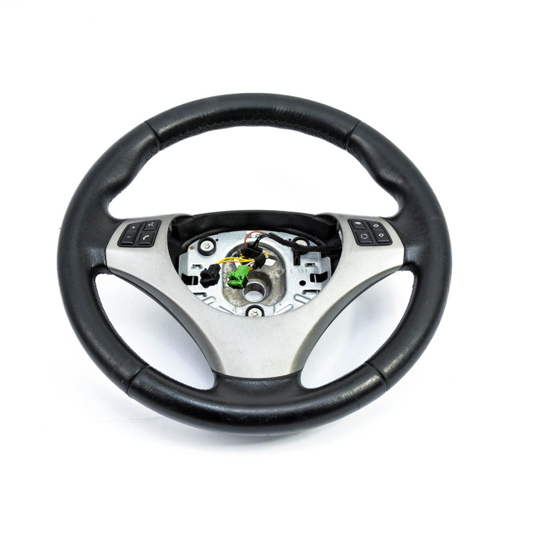 Volan Piele Bmw 1 (E81, E87, E88, E82) 2004-2013 118 D Motorina 6771170, 6771170-01, 677117001, 3051626, 6956560, 6956560-01