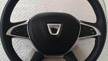 Volan piele cu comenzi + capac airbag nou Dacia Du...