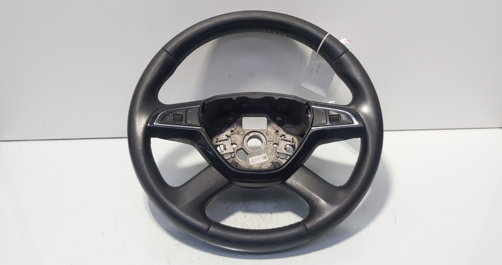 Volan piele cu comenzi, cod 3T0419091AH, Skoda Superb II (3T4) (id:690130)