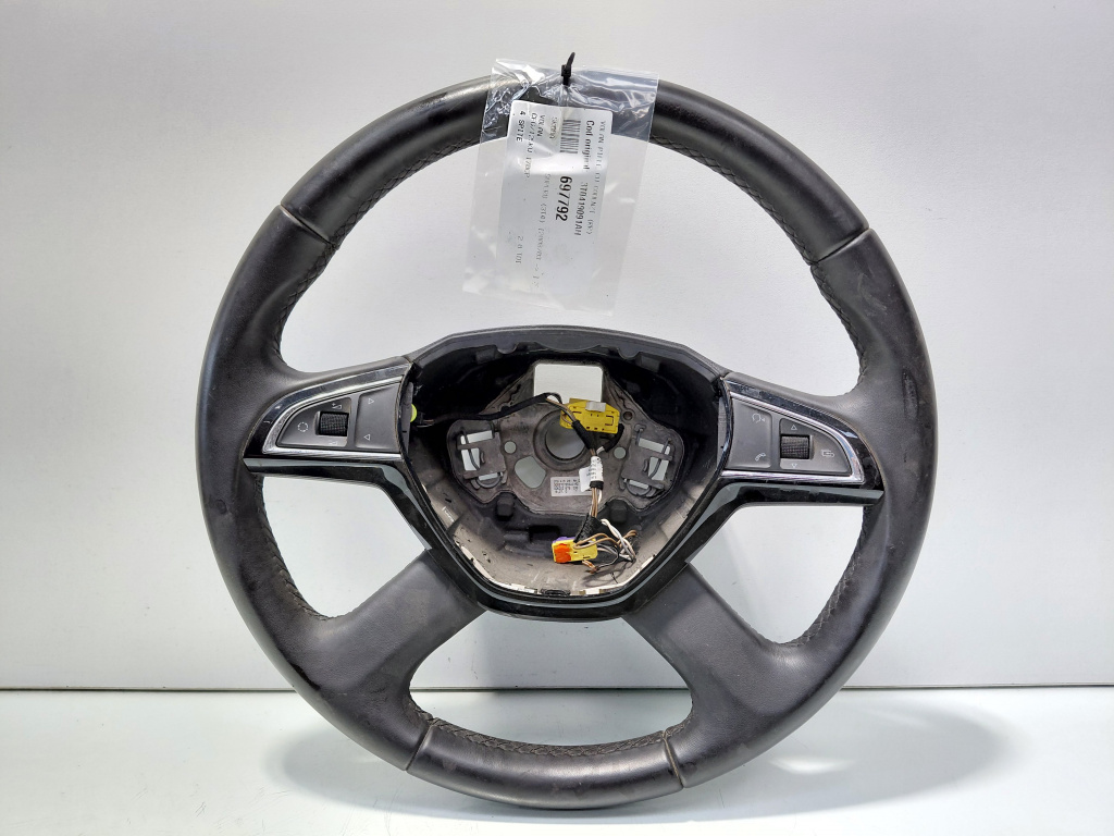 Volan piele cu comenzi, cod 3T0419091AH, Skoda Superb II Combi (3T5) (idi:697792)