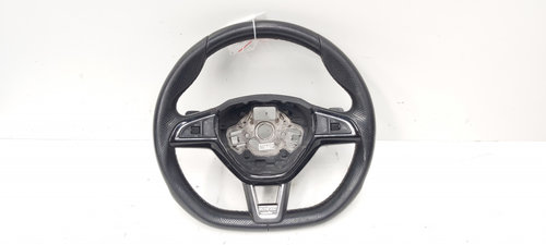Volan piele cu comenzi si padele, cod 5E0419091AQ, Skoda Octavia 3 (5E3) (id:688685)