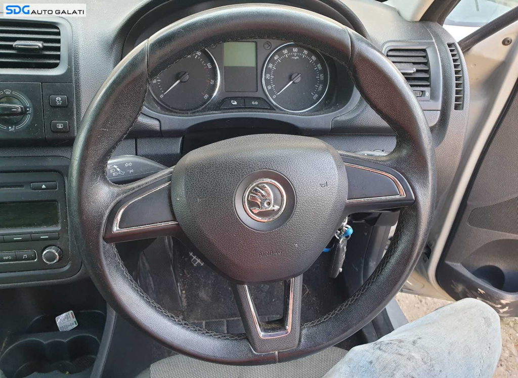Volan Piele in 3 Spite FARA Airbag Skoda Fabia 2 FL Facelift 2010 - 2015 [1561]