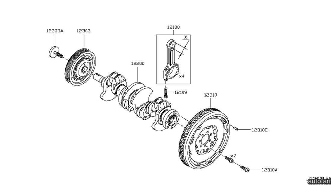 Volanta cu masa dubla motor 1,5 dCi Nissan LUK 12310-00Q0J