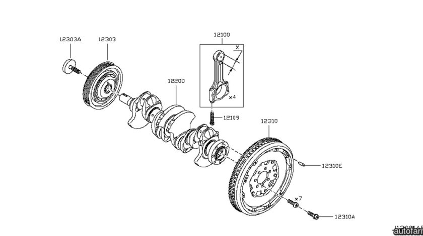 Volanta cu masa dubla motor 1,5 dCi Nissan LUK 12310-00Q0J