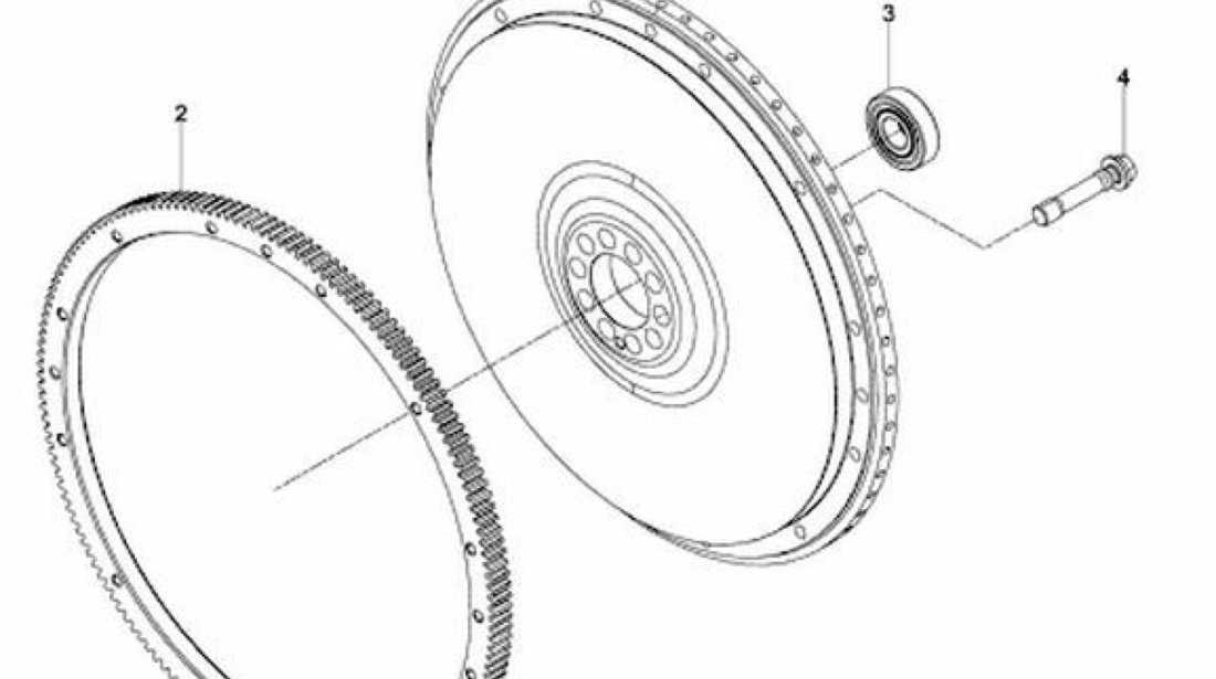 Volanta rigida Man TGX motor 12,4TD D2676 AUGER 51023016093