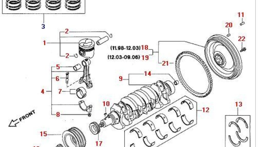 Volanta rigida Nissan Cabstar E motor 3,0TD NISSAN OE 12310-69T01