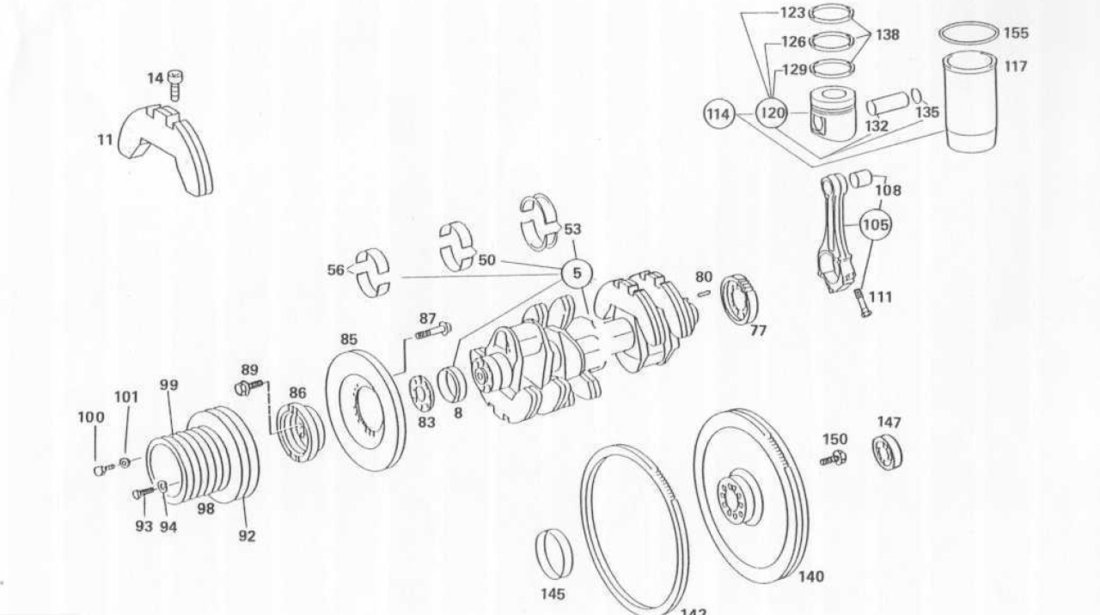 Volanta rigida Setra 315UL motor Mercedes 11,3D FEBI 4420300505