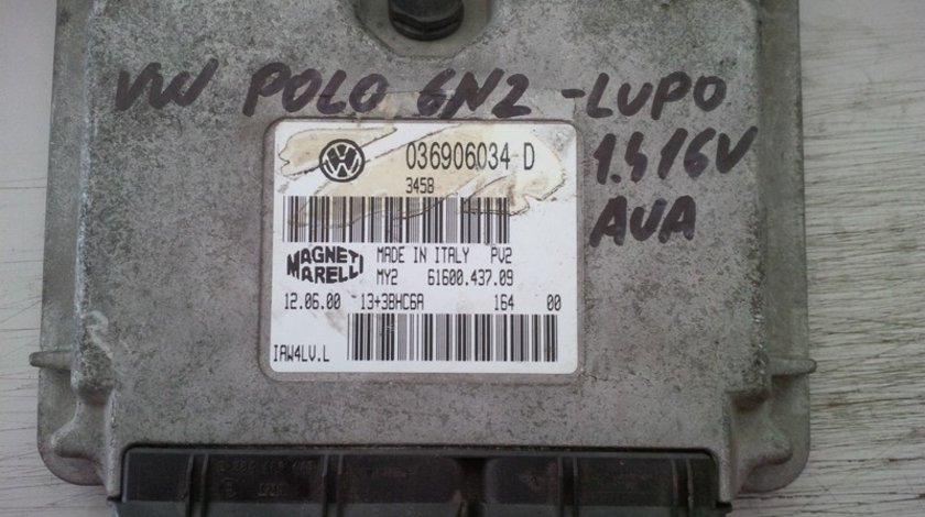 volkswagen polo lupo 1.4 16v aua 036906034D MAGNETI MARELLI 6160043709