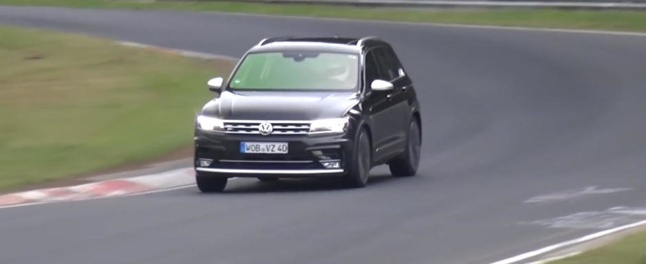 Volkswagen pregateste o surpriza de proportii. Prototipul Tiguan-ului R spionat la Nurburgring