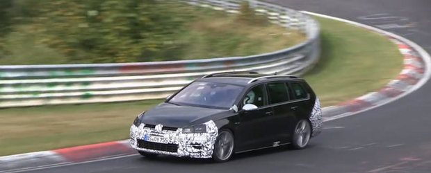 Volkswagen profita de zilele cu soare. Nemtii au scos Golf-ul R Variant la ultimele ture pe Nurburgring