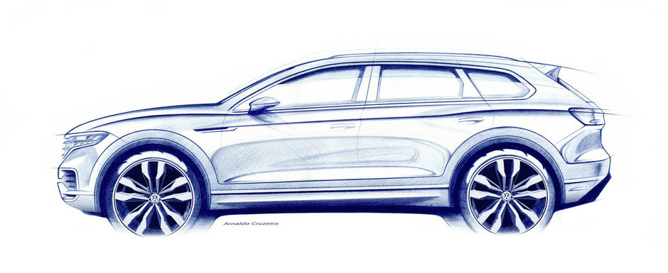 Volkswagen publica primele detalii oficiale despre noul Touareg. "Va vira si cu rotile spate"
