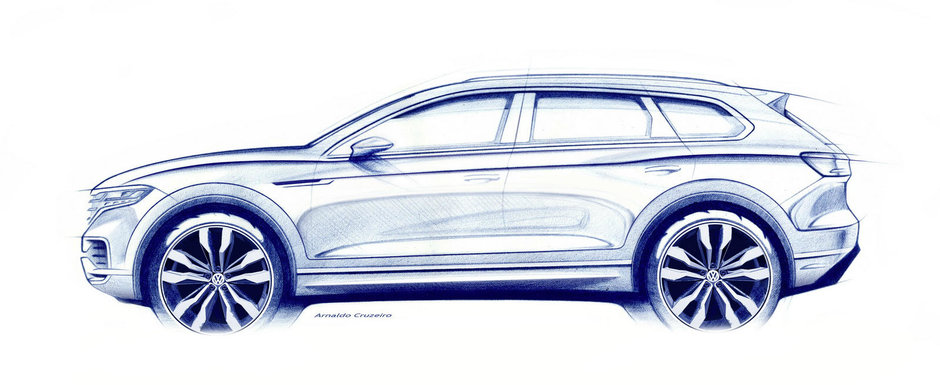 Volkswagen publica primele detalii oficiale despre noul Touareg. "Va vira si cu rotile spate" Volkswagen publica primele detalii oficiale despre noul Touareg. "Va vira si cu rotile spate"