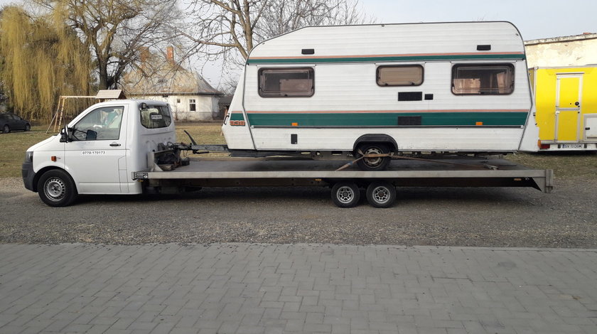 Volkswagen Transporter T5.1, EURO 5, platforma XXXL- 6,5x2,5 metri, special pentru transport rulote