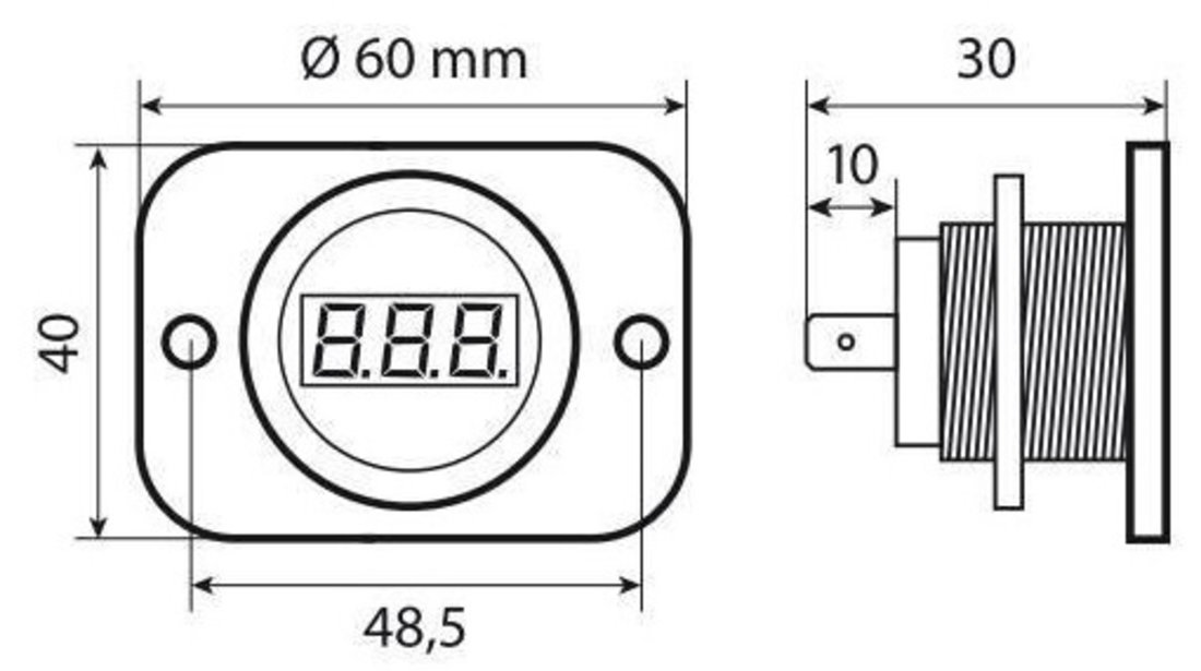 Voltmetru Digital Lampa, 6-30V LAM38974