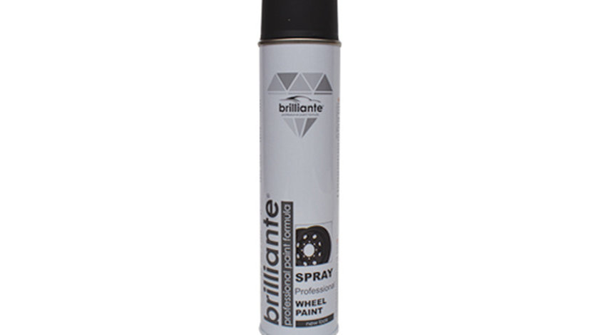 Vopsea Spray Pentru Jante Negru Mat 600 Ml Brilliante 05239