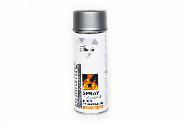 Vopsea Spray Temperaturi Inalte (argintiu) 400ml Brilliante 01453